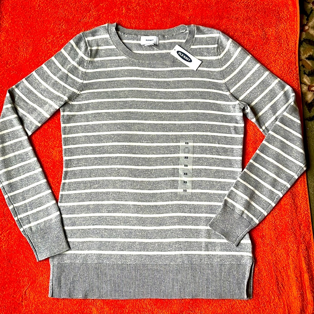 NWT Old Navy gray sparkly sweater size XS